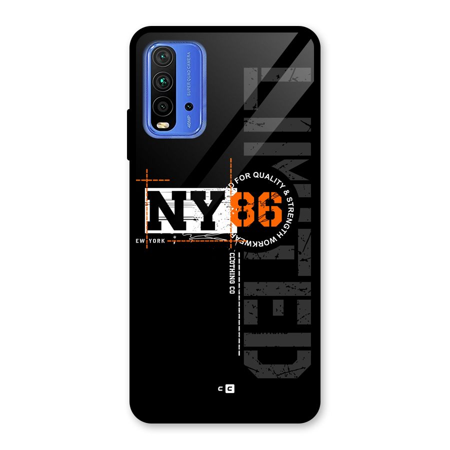 New York Limited Glass Back Case for Redmi 9 Power