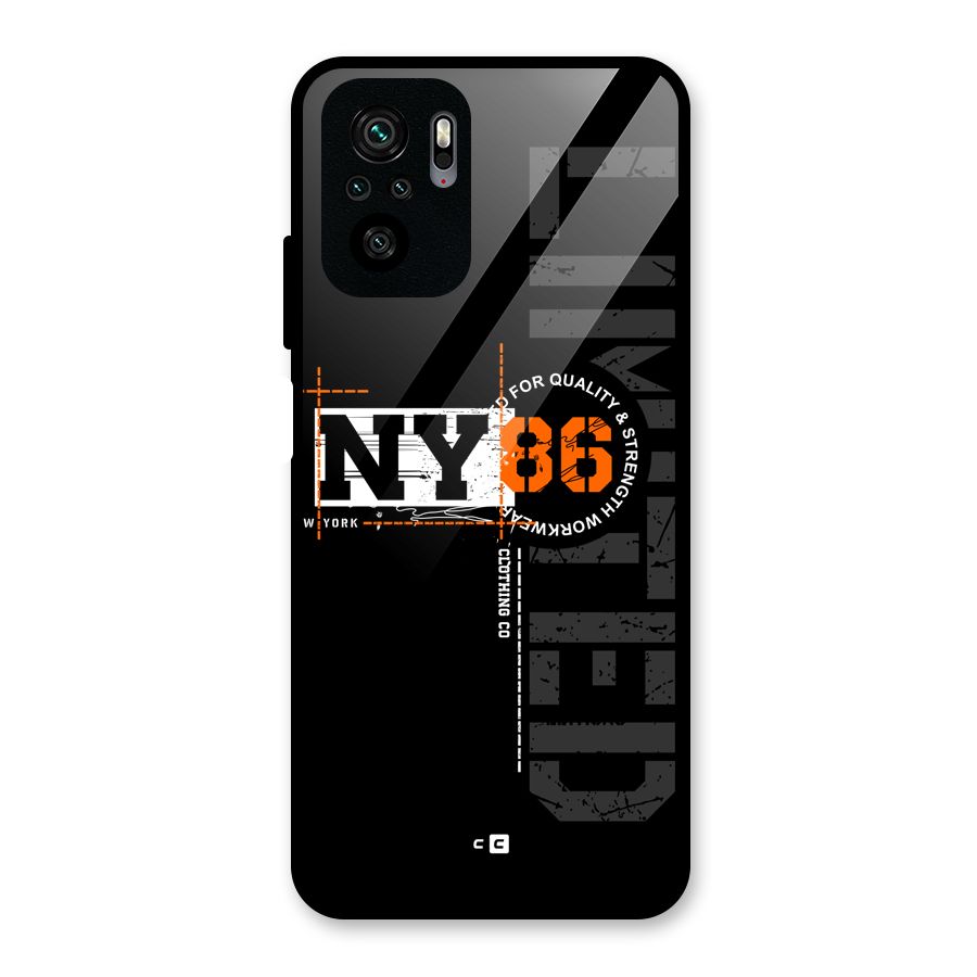 New York Limited Glass Back Case for Redmi Note 10S