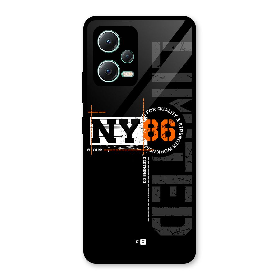 New York Limited Glass Back Case for Redmi Note 12 5G