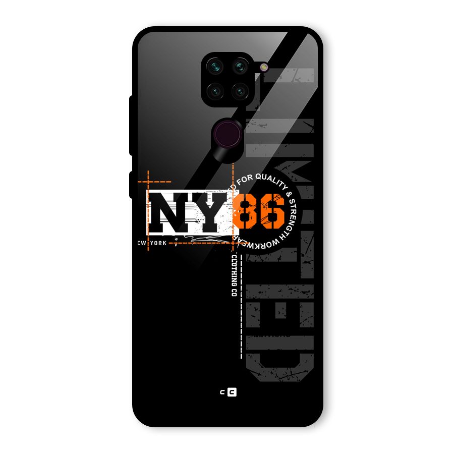 New York Limited Glass Back Case for Redmi Note 9