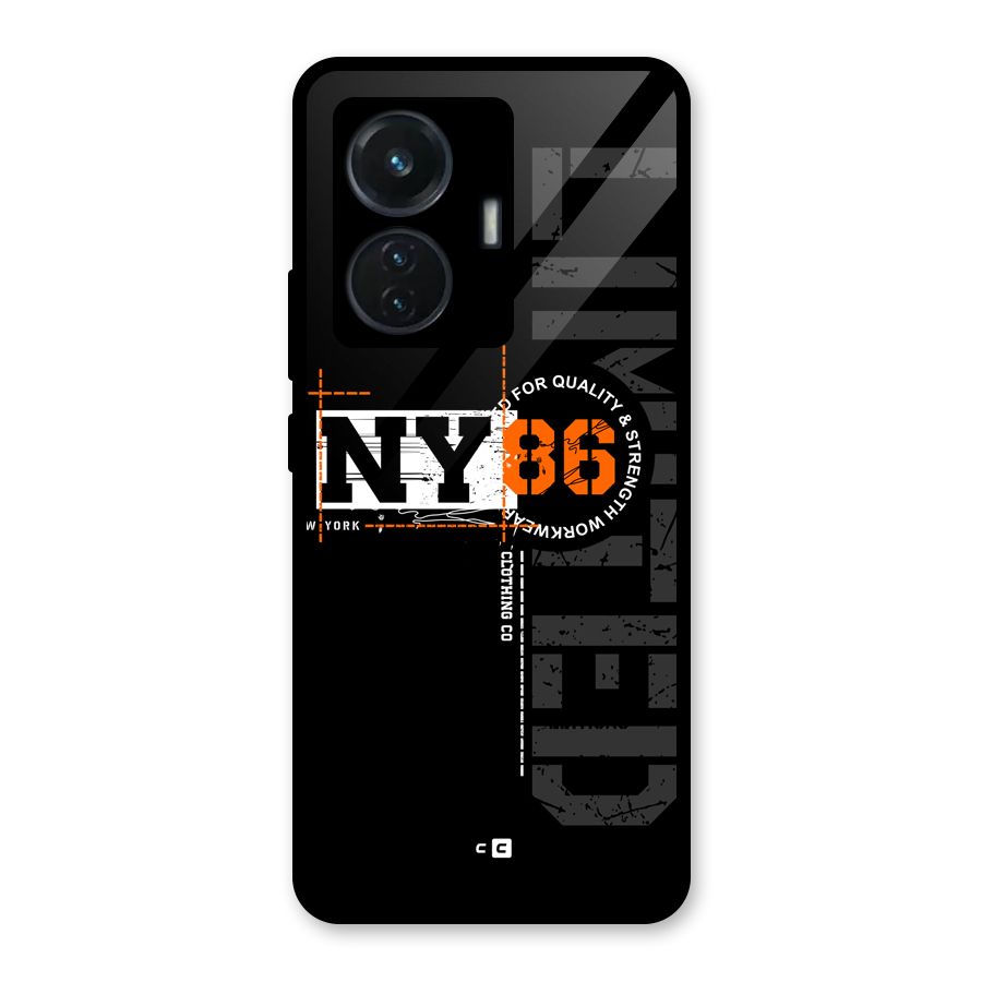 New York Limited Glass Back Case for Vivo T1 44W