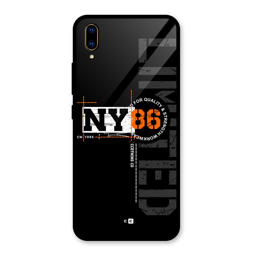 New York Limited Glass Back Case for Vivo V11 Pro