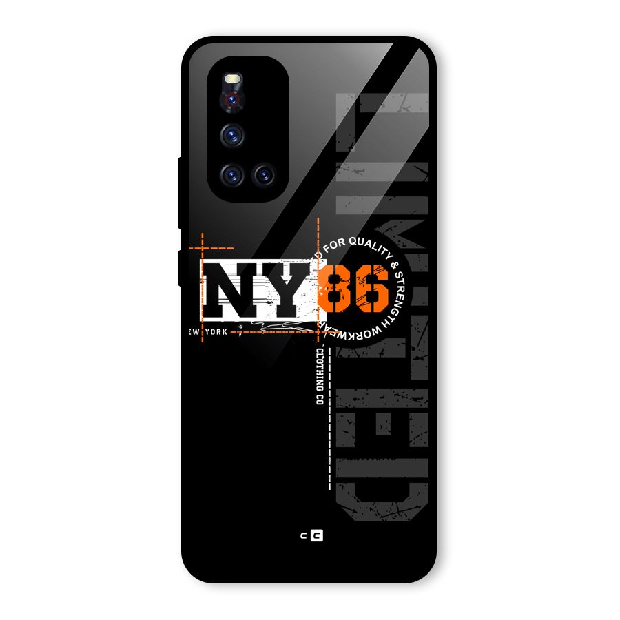 New York Limited Glass Back Case for Vivo V19
