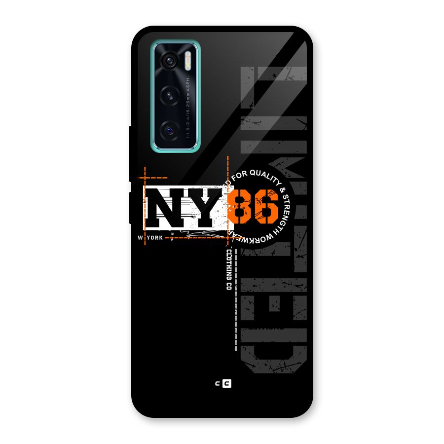 New York Limited Glass Back Case for Vivo V20 SE
