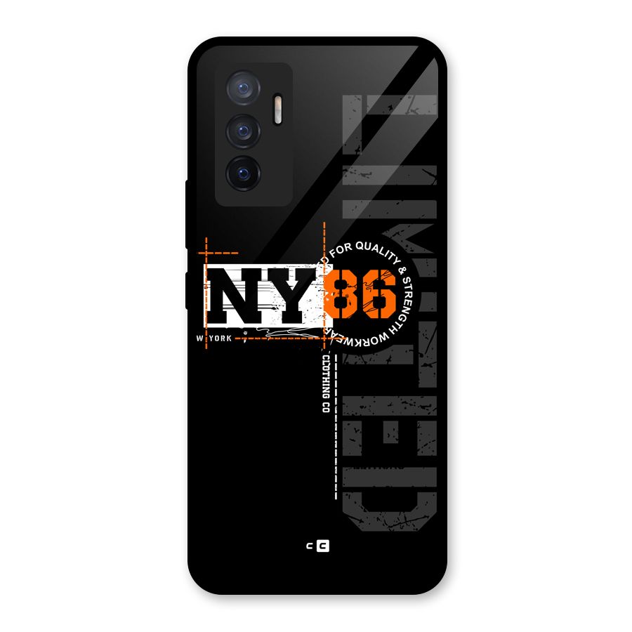 New York Limited Glass Back Case for Vivo V23e