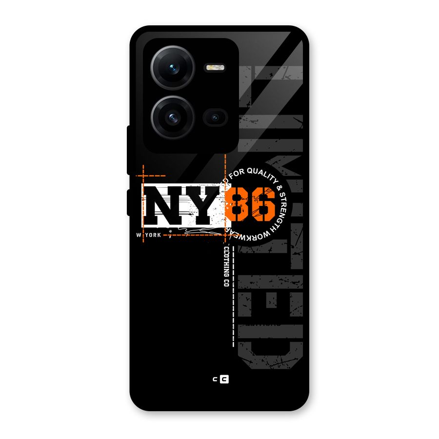 New York Limited Glass Back Case for Vivo V25