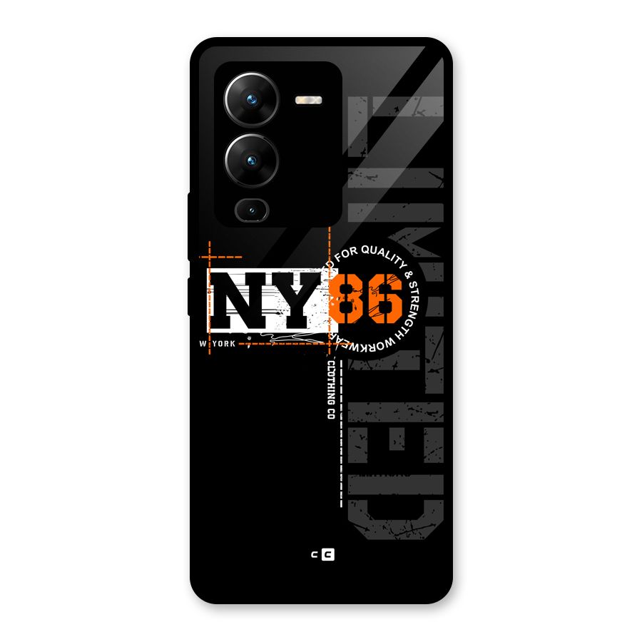 New York Limited Glass Back Case for Vivo V25 Pro
