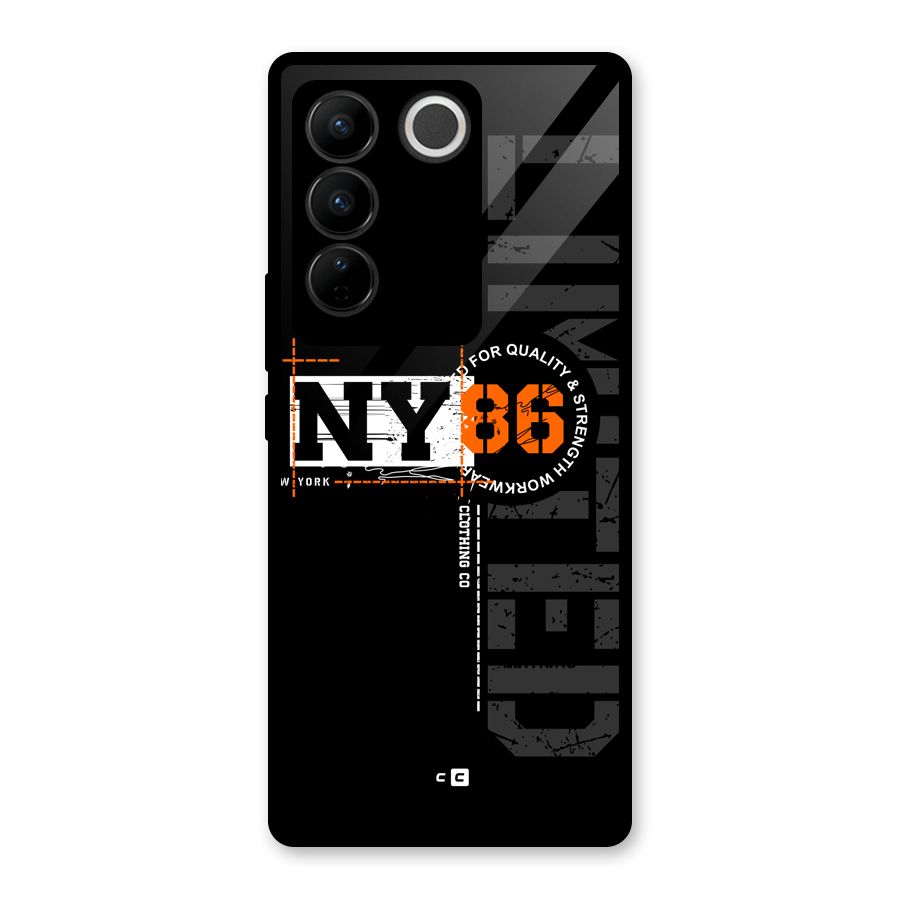 New York Limited Glass Back Case for Vivo V27