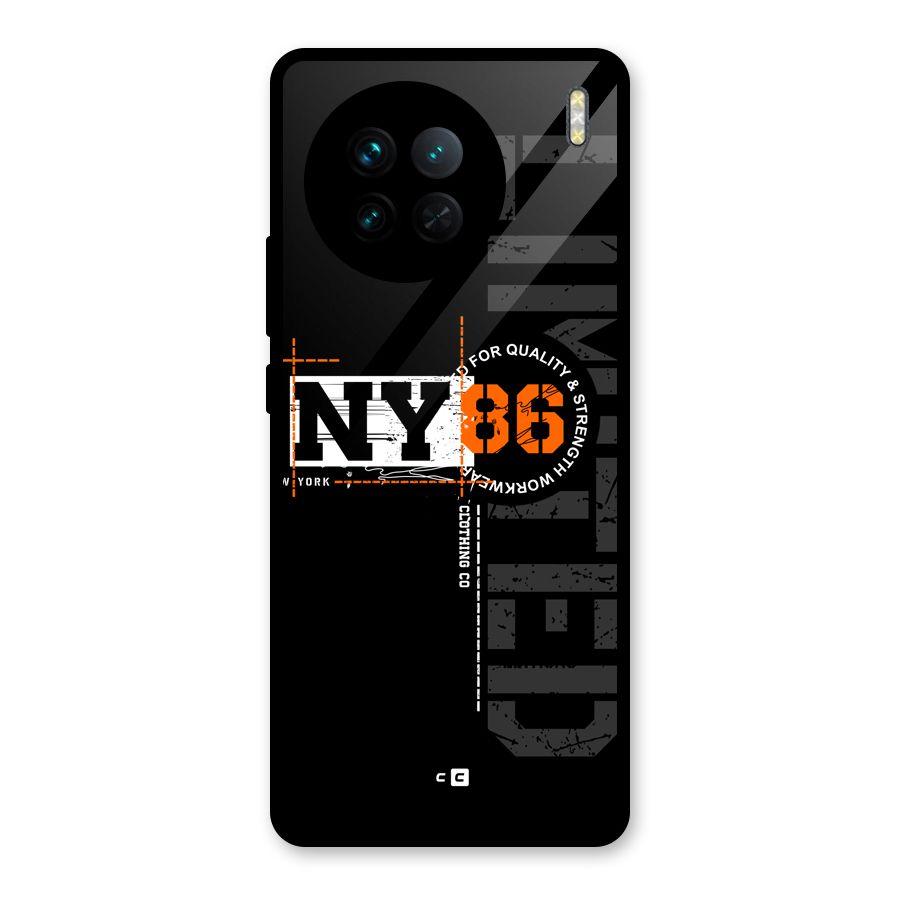 New York Limited Glass Back Case for Vivo X90