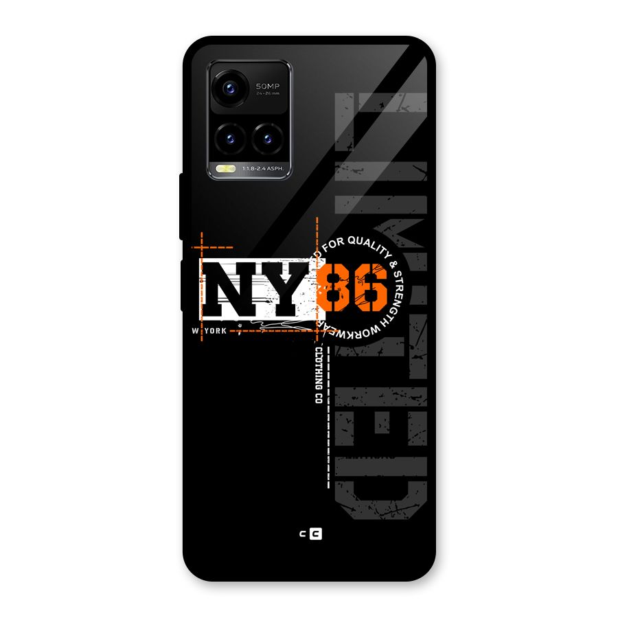 New York Limited Glass Back Case for Vivo Y33s