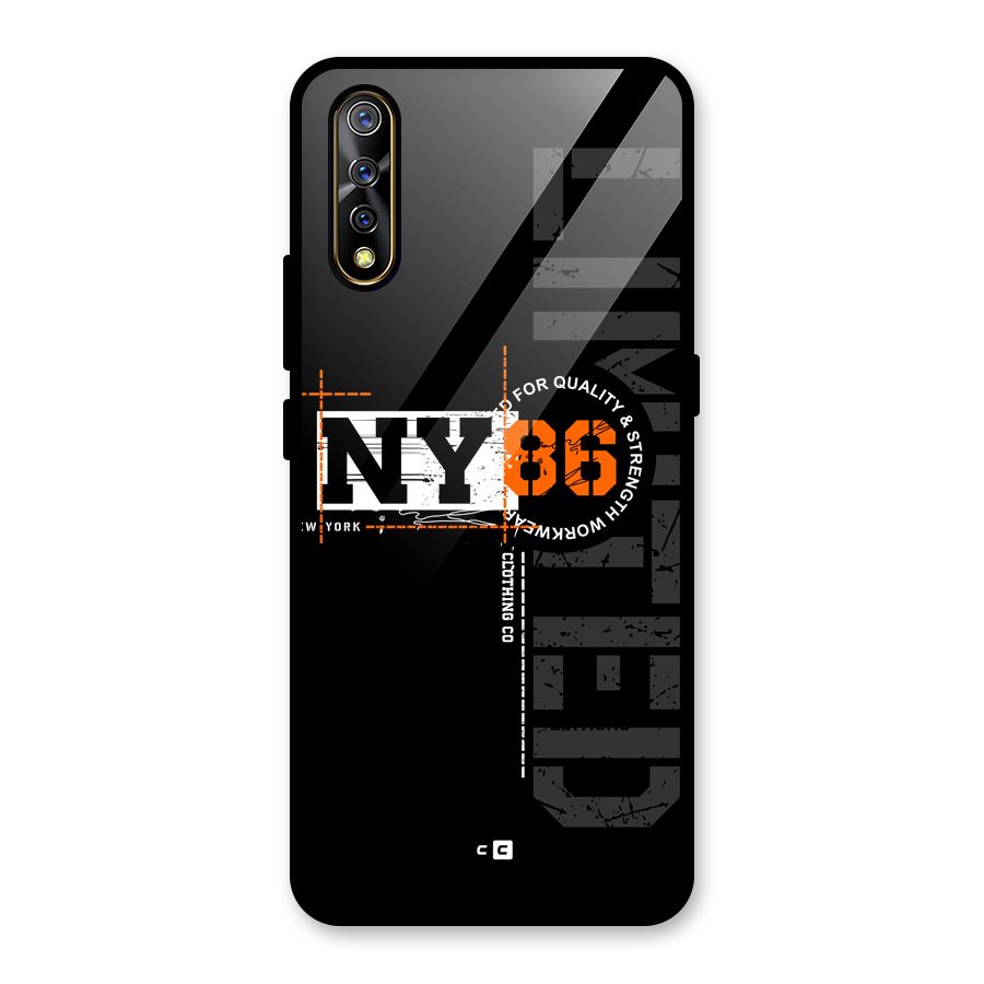 New York Limited Glass Back Case for Vivo Z1x