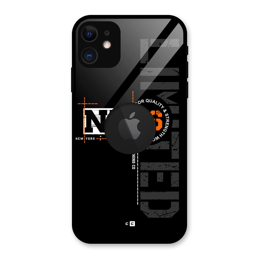 New York Limited Glass Back Case for iPhone 11 Logo Cut