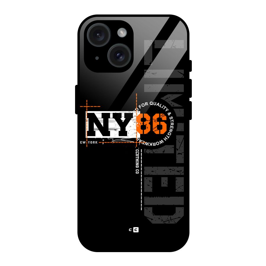 New York Limited Glass Back Case for iPhone 15