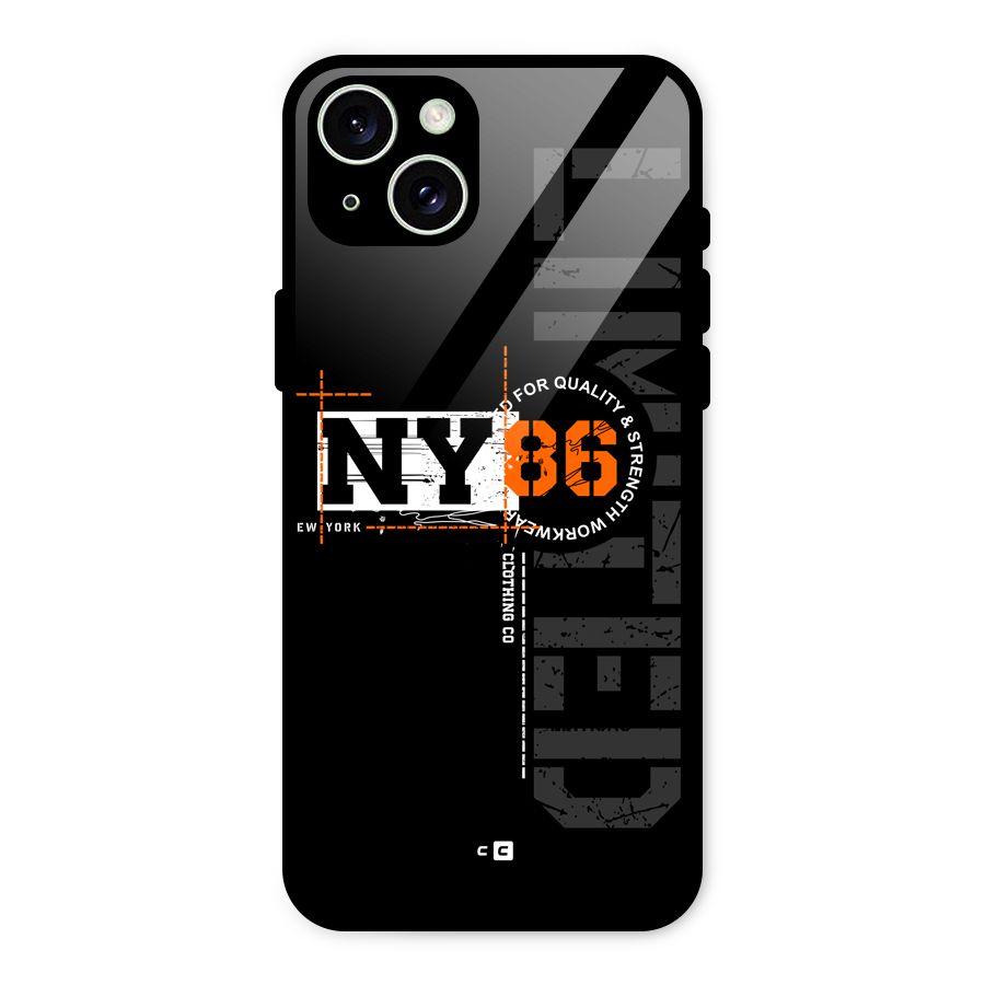 New York Limited Glass Back Case for iPhone 15 Plus