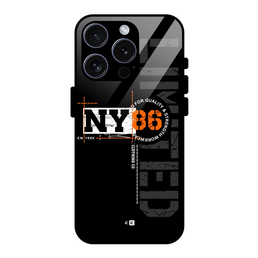 New York Limited Glass Back Case for iPhone 15 Pro