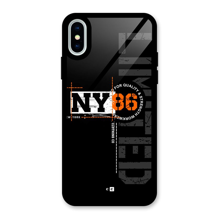 New York Limited Glass Back Case for iPhone XS