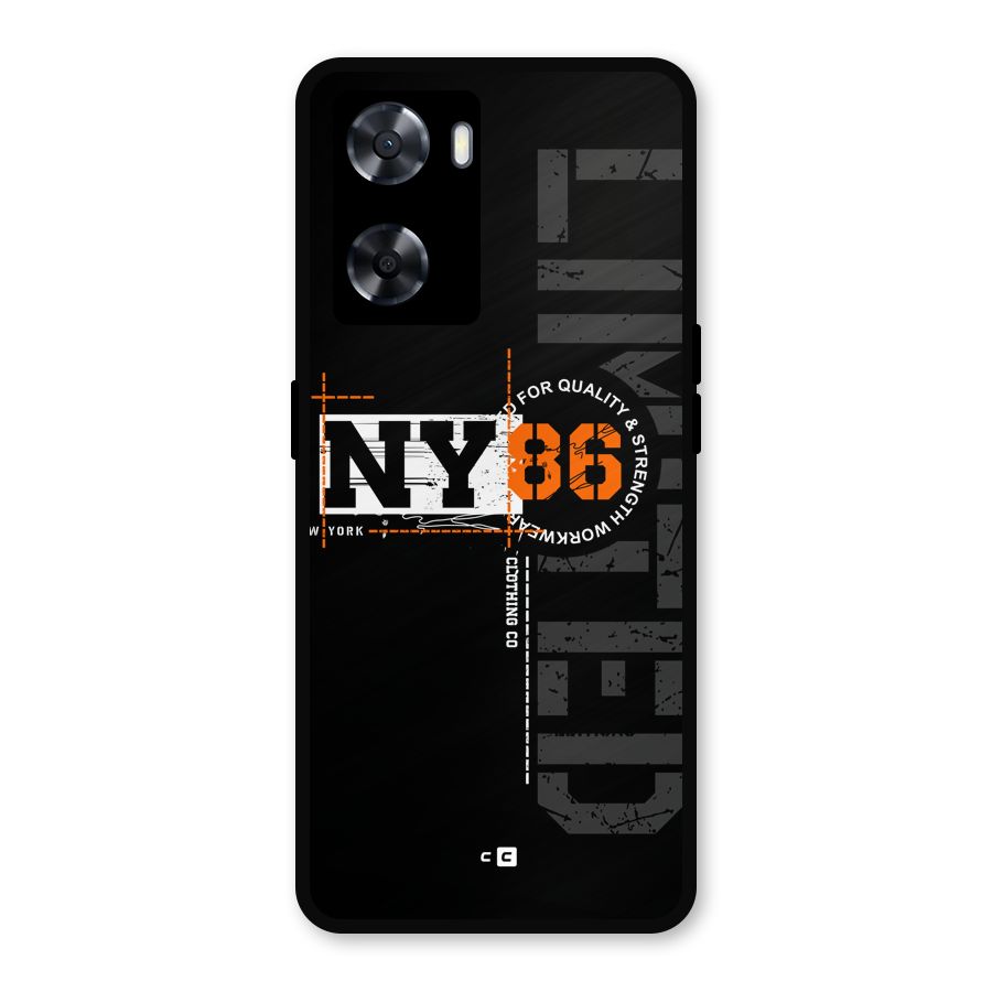 New York Limited Metal Back Case for Oppo A57 2022