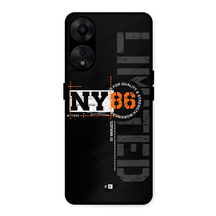 New York Limited Metal Back Case for Oppo A78 5G