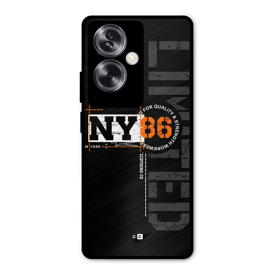 New York Limited Metal Back Case for Oppo A79 5G