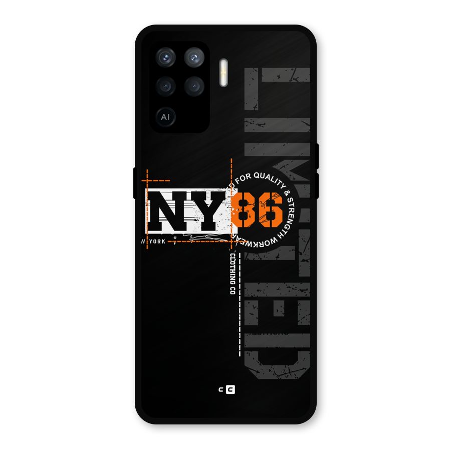 New York Limited Metal Back Case for Oppo F19 Pro