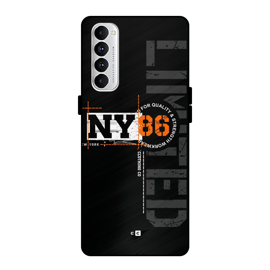 New York Limited Metal Back Case for Oppo Reno4 Pro