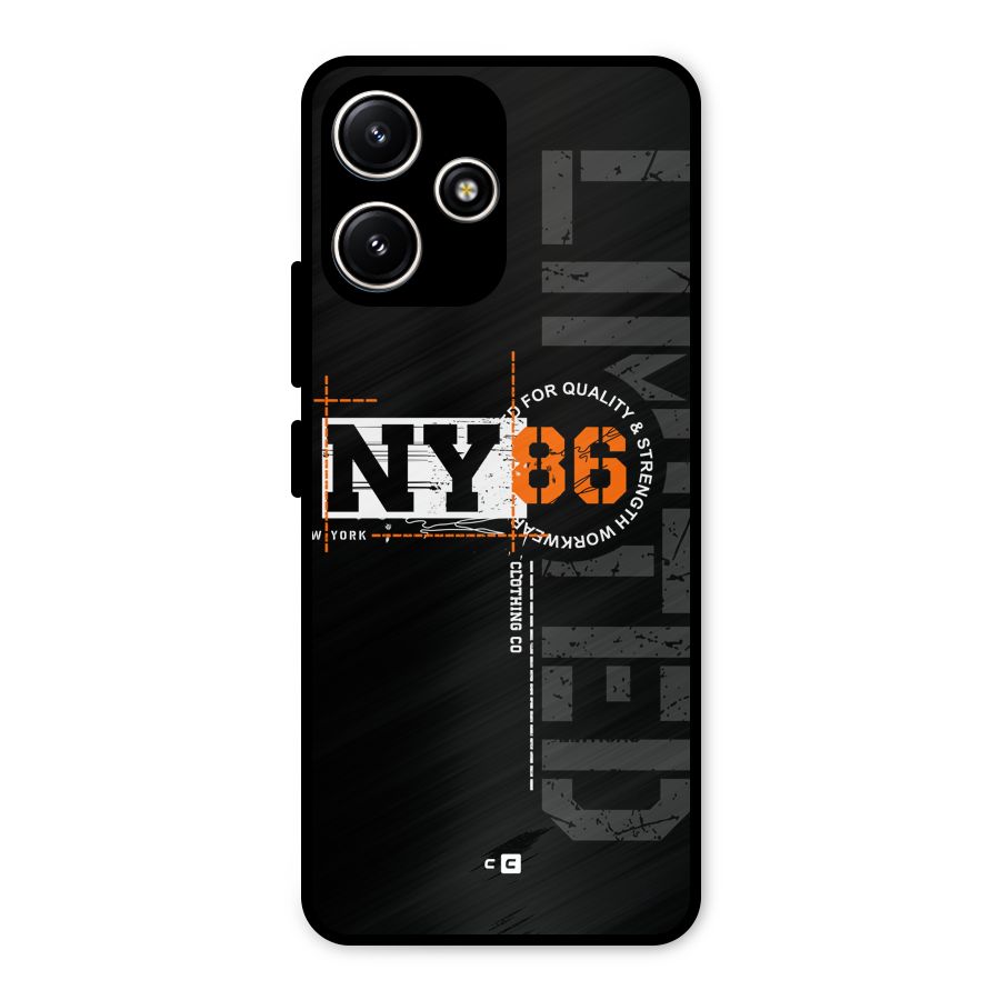 New York Limited Metal Back Case for Poco M6 Pro