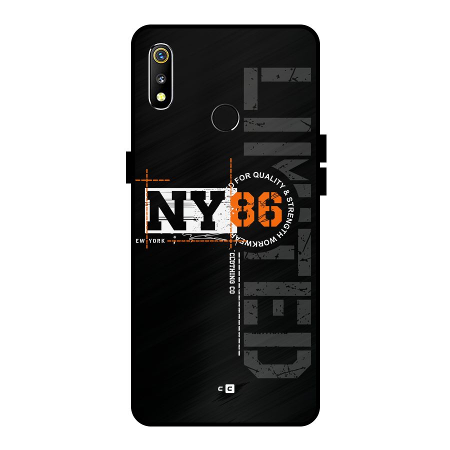 New York Limited Metal Back Case for Realme 3i