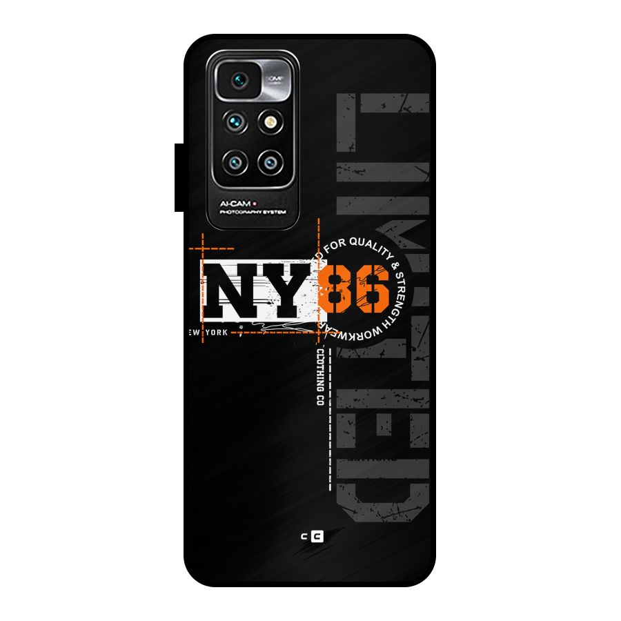 New York Limited Metal Back Case for Redmi 10 Prime