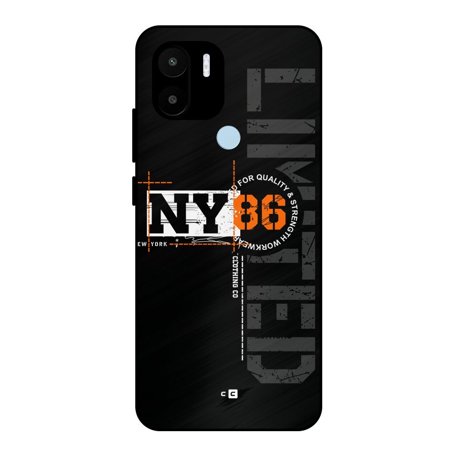 New York Limited Metal Back Case for Redmi A2 Plus