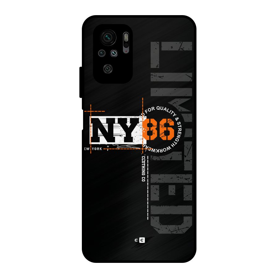New York Limited Metal Back Case for Redmi Note 10