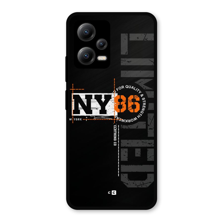New York Limited Metal Back Case for Redmi Note 12 5G