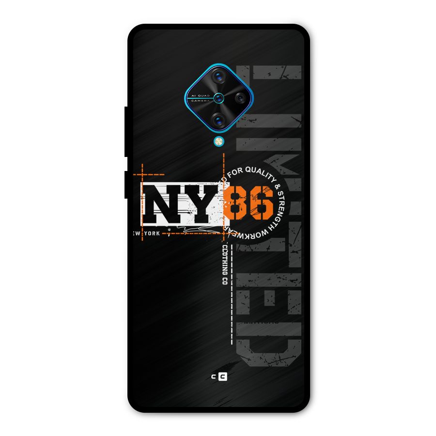 New York Limited Metal Back Case for Vivo S1 Pro