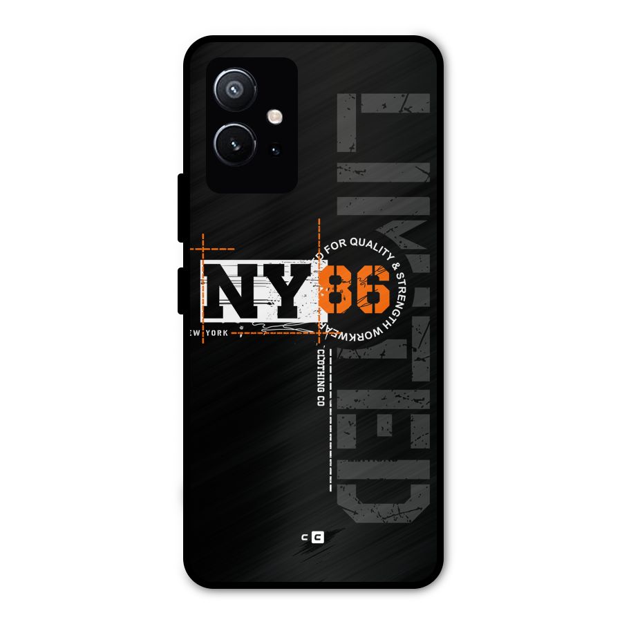 New York Limited Metal Back Case for Vivo T1 5G