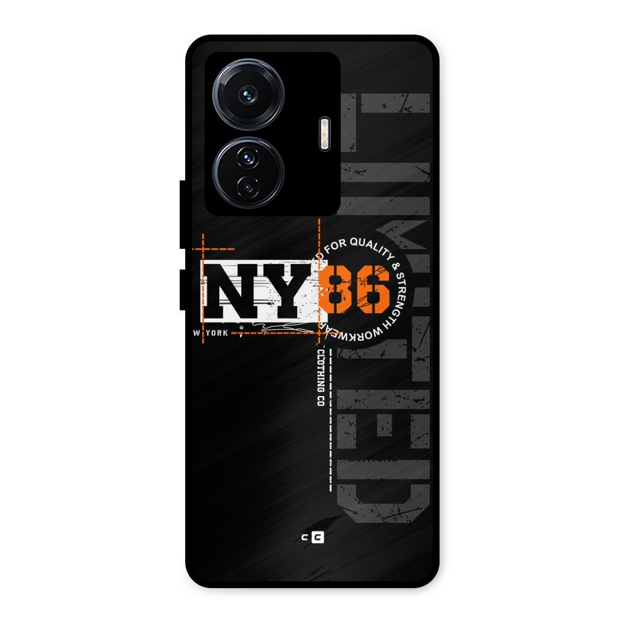 New York Limited Metal Back Case for Vivo T1 Pro