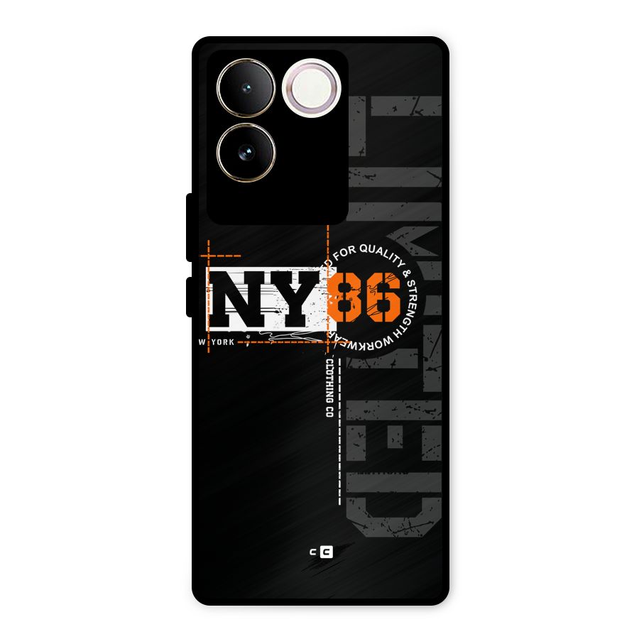 New York Limited Metal Back Case for Vivo T2 Pro