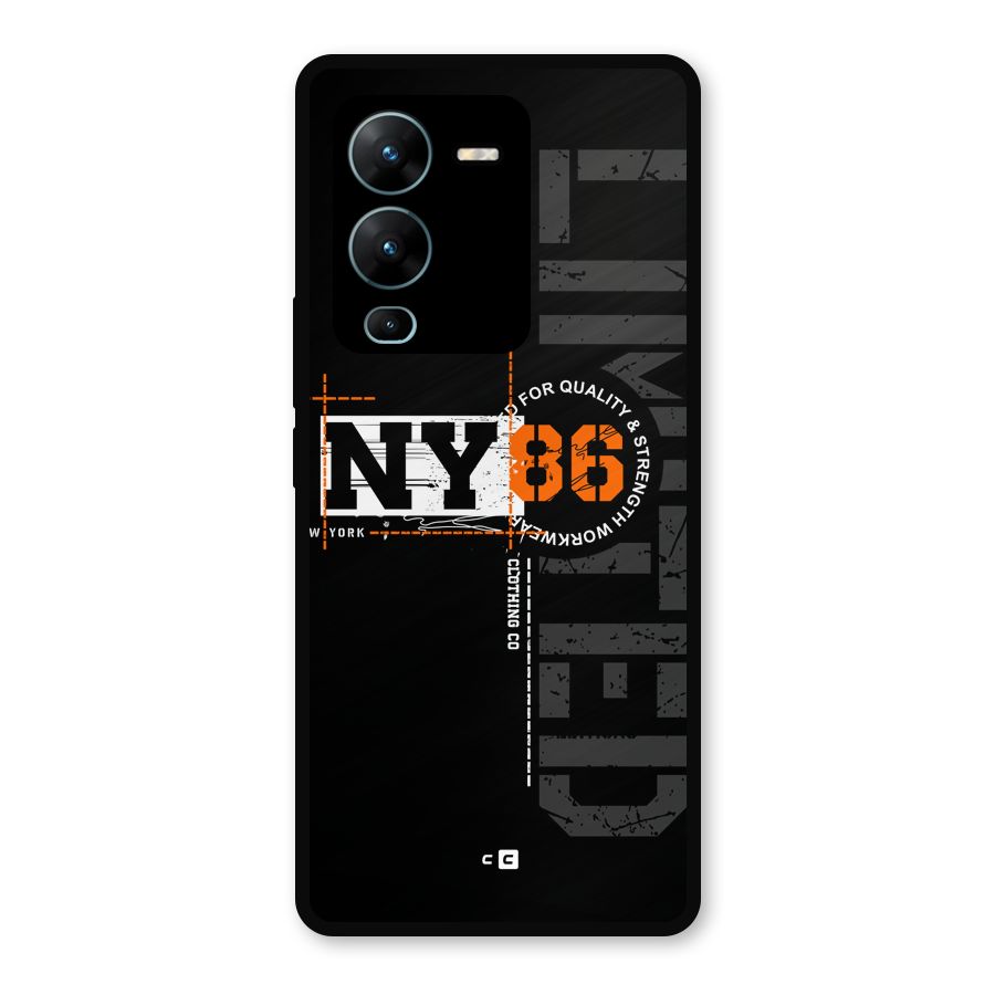 New York Limited Metal Back Case for Vivo V25 Pro