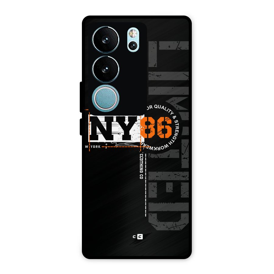 New York Limited Metal Back Case for Vivo V29 Pro