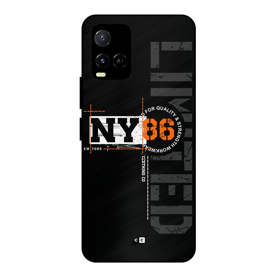 New York Limited Metal Back Case for Vivo Y21G