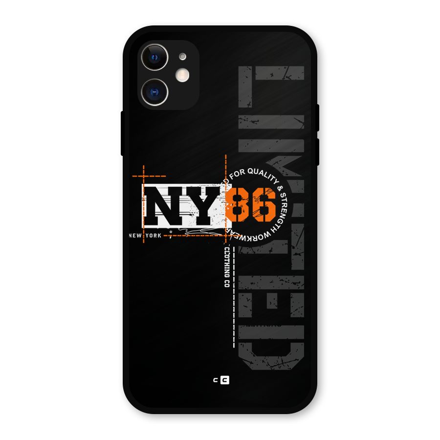 New York Limited Metal Back Case for iPhone 11