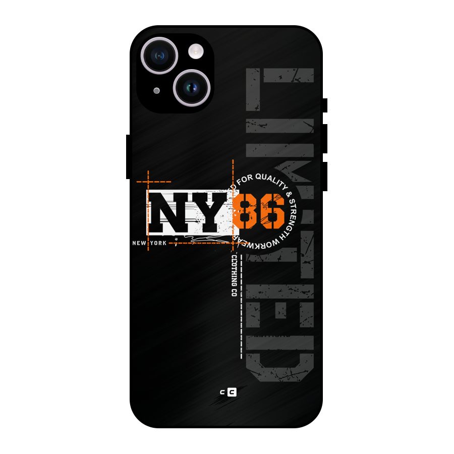 New York Limited Metal Back Case for iPhone 14 Plus