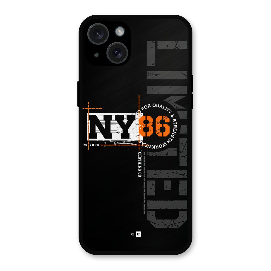 New York Limited Metal Back Case for iPhone 15 Plus