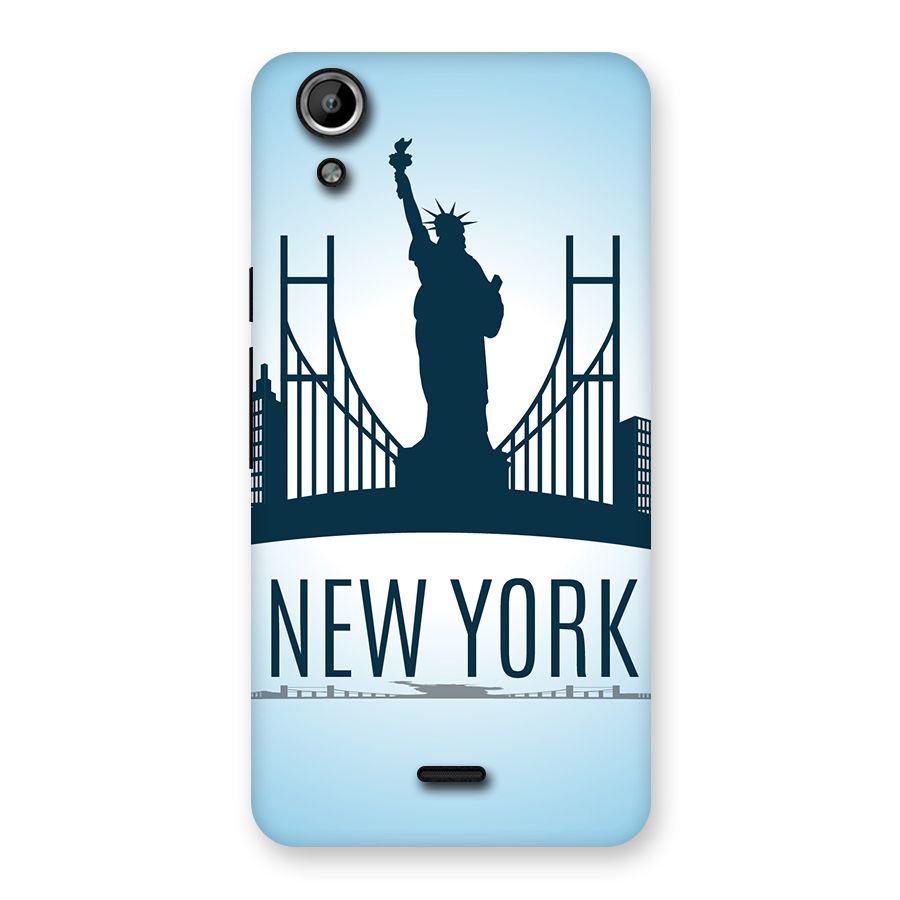 New York Skyline Back Case for Micromax Canvas Selfie Lens Q345