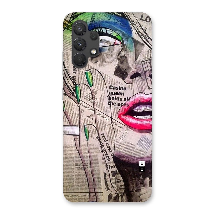 Newspaper Girl Art Back Case for Galaxy A32