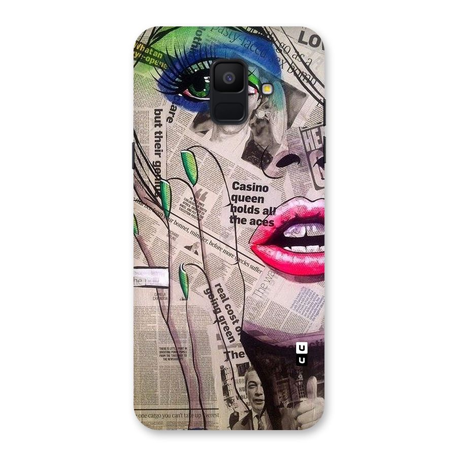 Newspaper Girl Art Back Case for Galaxy A6 (2018)