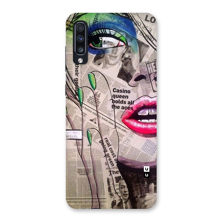 Newspaper Girl Art Back Case for Galaxy A70