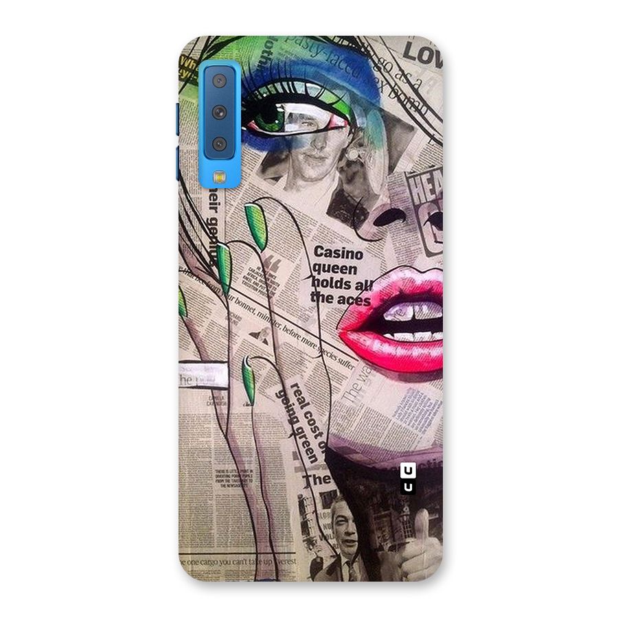 Newspaper Girl Art Back Case for Galaxy A7 (2018)