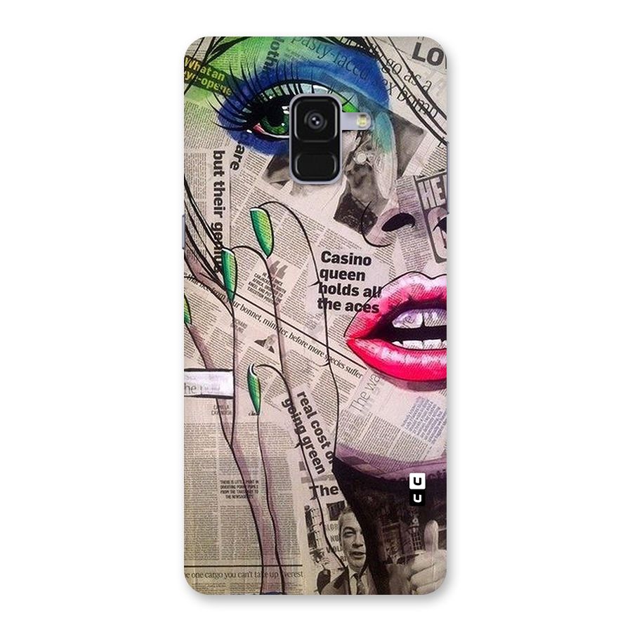 Newspaper Girl Art Back Case for Galaxy A8 Plus