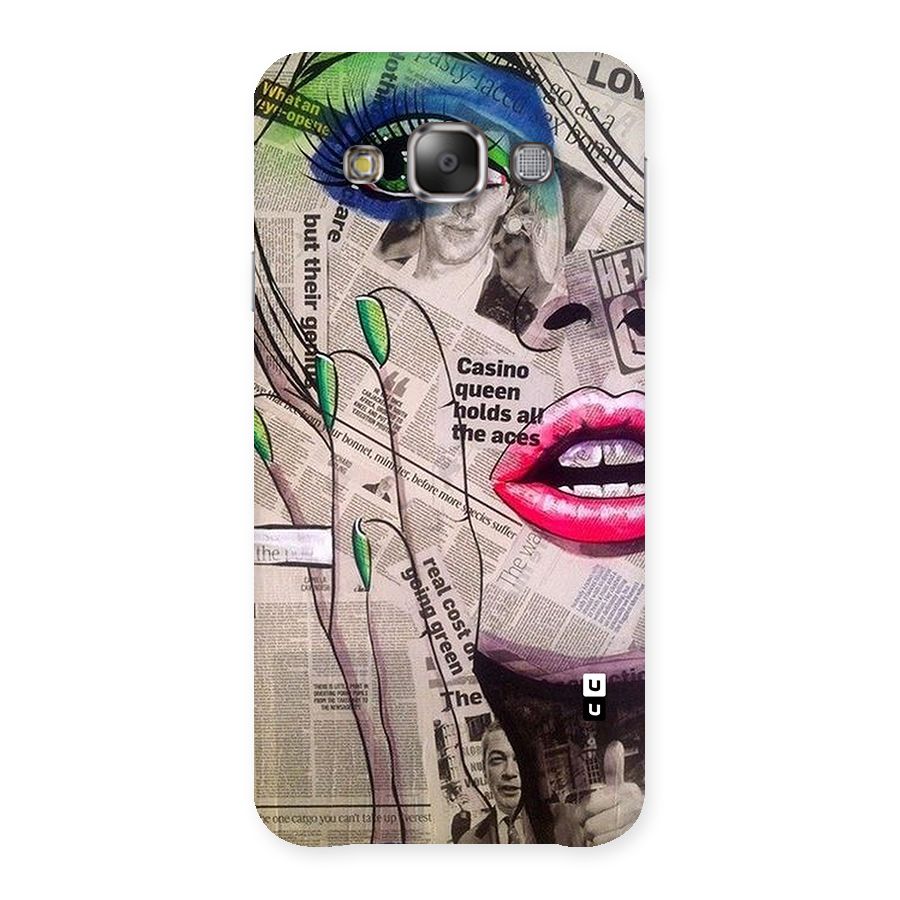 Newspaper Girl Art Back Case for Galaxy E7