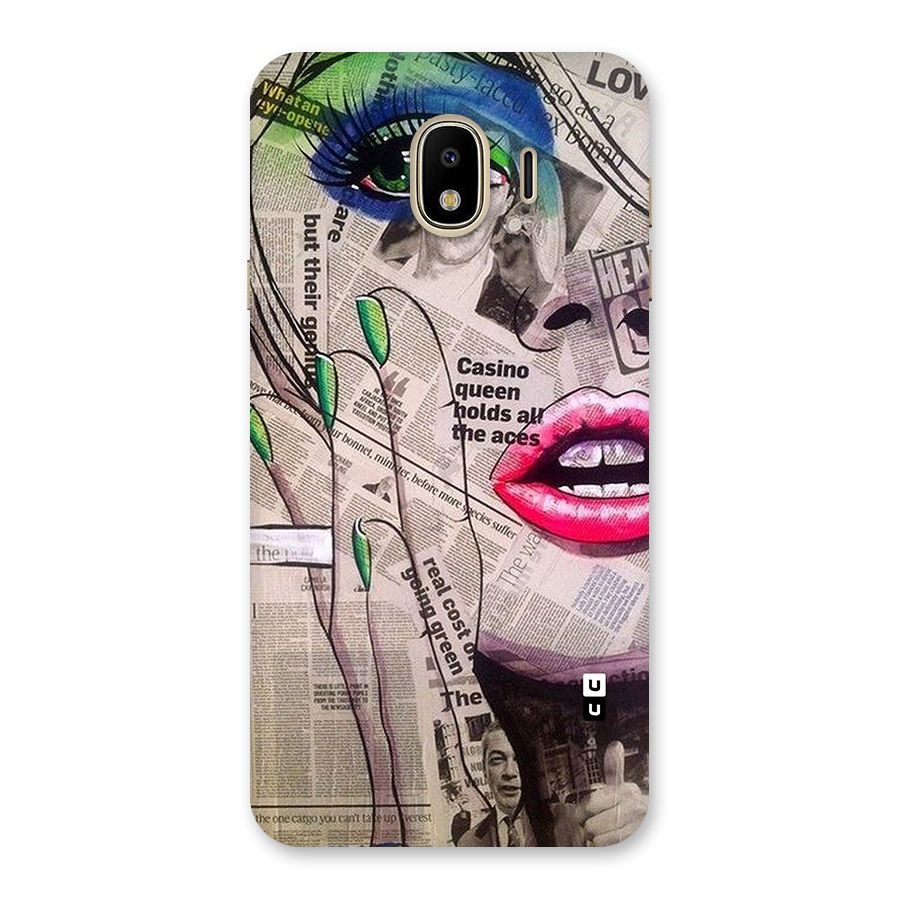 Newspaper Girl Art Back Case for Galaxy J4