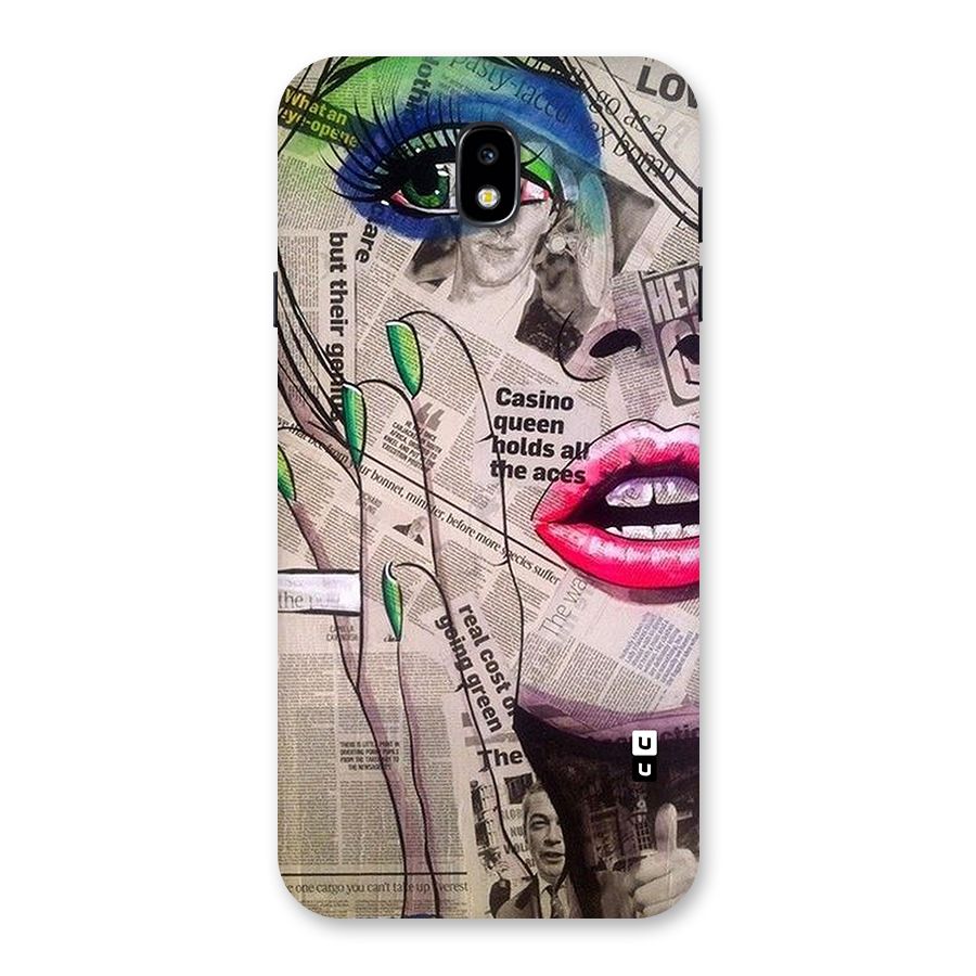 Newspaper Girl Art Back Case for Galaxy J7 Pro